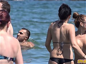 large baps fledgling bra-less wild teens voyeur Beach movie
