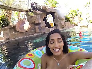 bathing suit beauty Chloe Amour romped after a dip in the pool