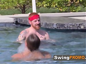 Fearful duo goes to the backyard to spice things up at swing building